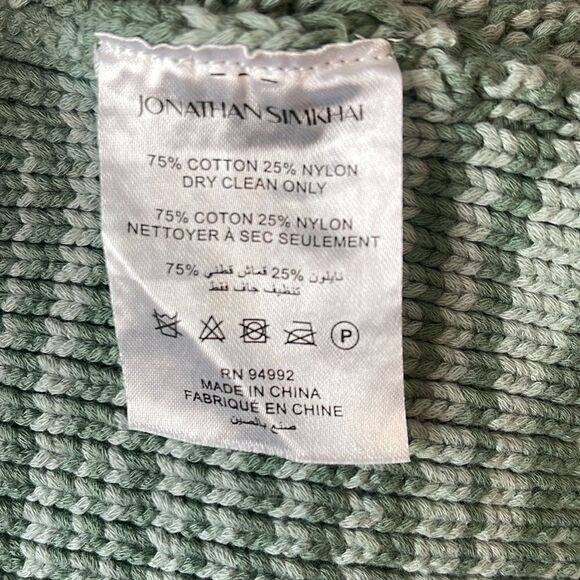 Revolve x Jonathan Simkhai Cora spade dyed Open Cable-Knit Bra Top in jade. S - Picture 9 of 10